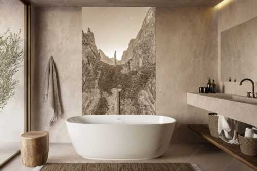 Kletterer an der Lafatscher Nordwand im Karwendelgebirge - Drachenhaut - Größe ca. 160x240cm, Seitenverhältnis 2:3 - Klettern am Lafatscher im Karwendel - weitere Infos unter https://www.kriner-weiermann.de