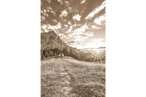 Weg zur Kapelle an der Hallerangeralm mit Kleinen Lafatscher - Ein Moment der Stille - Seitenverhältnis 2:3 - Kapelle Hallerangeralm im Karwendel - weitere Infos unter https://www.kriner-weiermann.de
