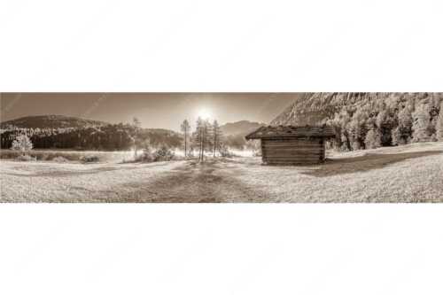 Auf der Nordseite des Wettersteingebirges liegt der Ferchensee in traumhafter Landschaft - Ein Morgen am Ferchensee - Seitenverhältnis 4:1 - Ferchensee bei Mittenwald - weitere Infos unter https://www.kriner-weiermann.de
