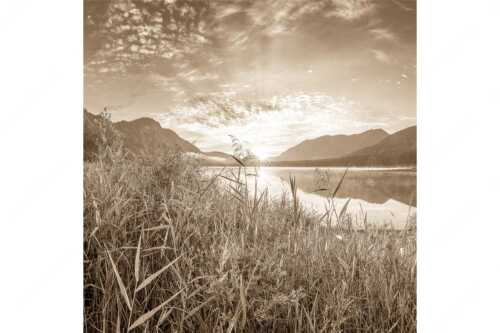 Blick über den Silvensteinsee zum Sonnenaufgang - Einsamer Sommermorgen - Seitenverhältnis 1:1 - Silvensteinsee - weitere Infos unter https://www.kriner-weiermann.de