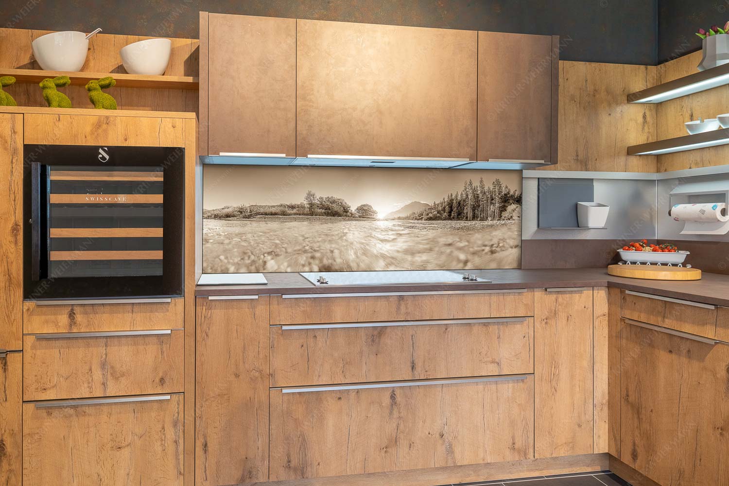 Freude am Fließen – Größe ca. 180x60cm, Seitenverhältnis 3:1 — Isar Wasser Sonnenaufgang an der Isar mit Karwendelgebirge - Freude am Fließen - Größe ca. 180x60cm, Seitenverhältnis 3:1 - Isar Wasser - weitere Infos unter https://www.kriner-weiermann.de