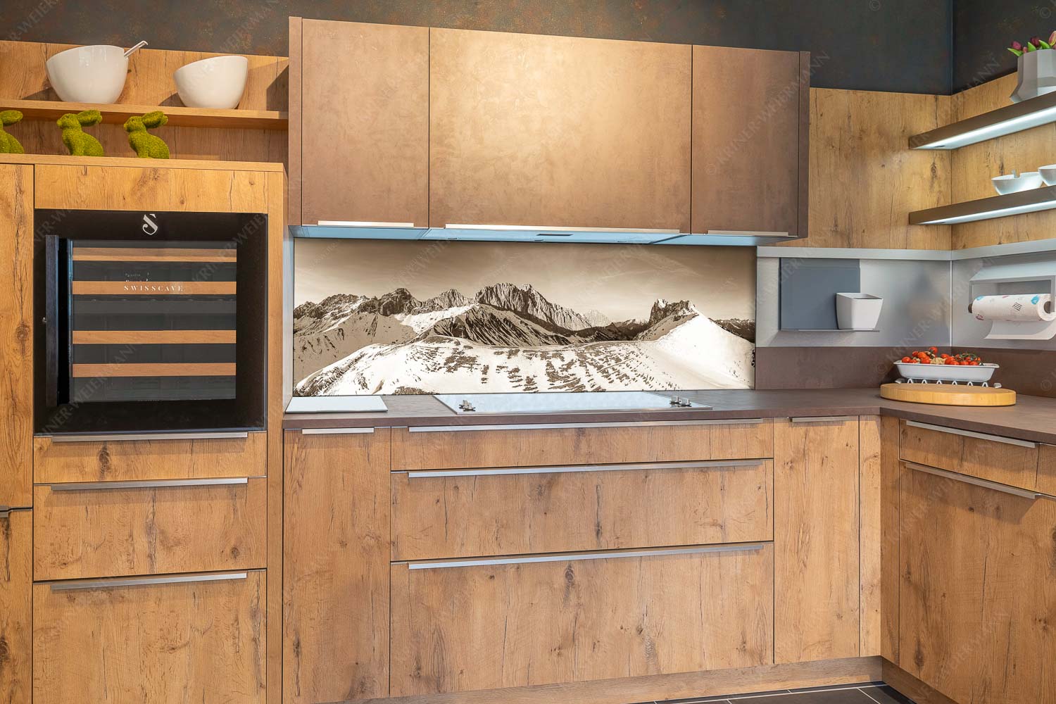 Freudige Aktion – Größe ca. 180x60cm, Seitenverhältnis 3:1 — Winterwanderung Wetterstein Blick über das Puittal zur Schüsselkar- und Leutascher Dreitorspitze im Wettersteingebirge - Freudige Aktion - Größe ca. 180x60cm, Seitenverhältnis 3:1 - Winterwanderung Wetterstein - weitere Infos unter https://www.kriner-weiermann.de