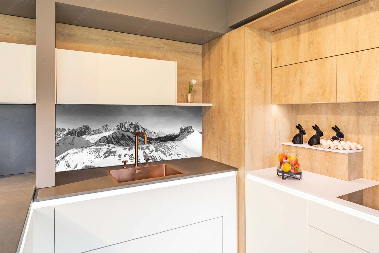 Freudige Aktion – Größe ca. 150x60cm, Seitenverhältnis 2,5:1 — Winterwanderung Wetterstein Blick über das Puittal zur Schüsselkar- und Leutascher Dreitorspitze im Wettersteingebirge - Freudige Aktion - Größe ca. 150x60cm, Seitenverhältnis 2,5:1 - Winterwanderung Wetterstein - weitere Infos unter https://www.kriner-weiermann.de