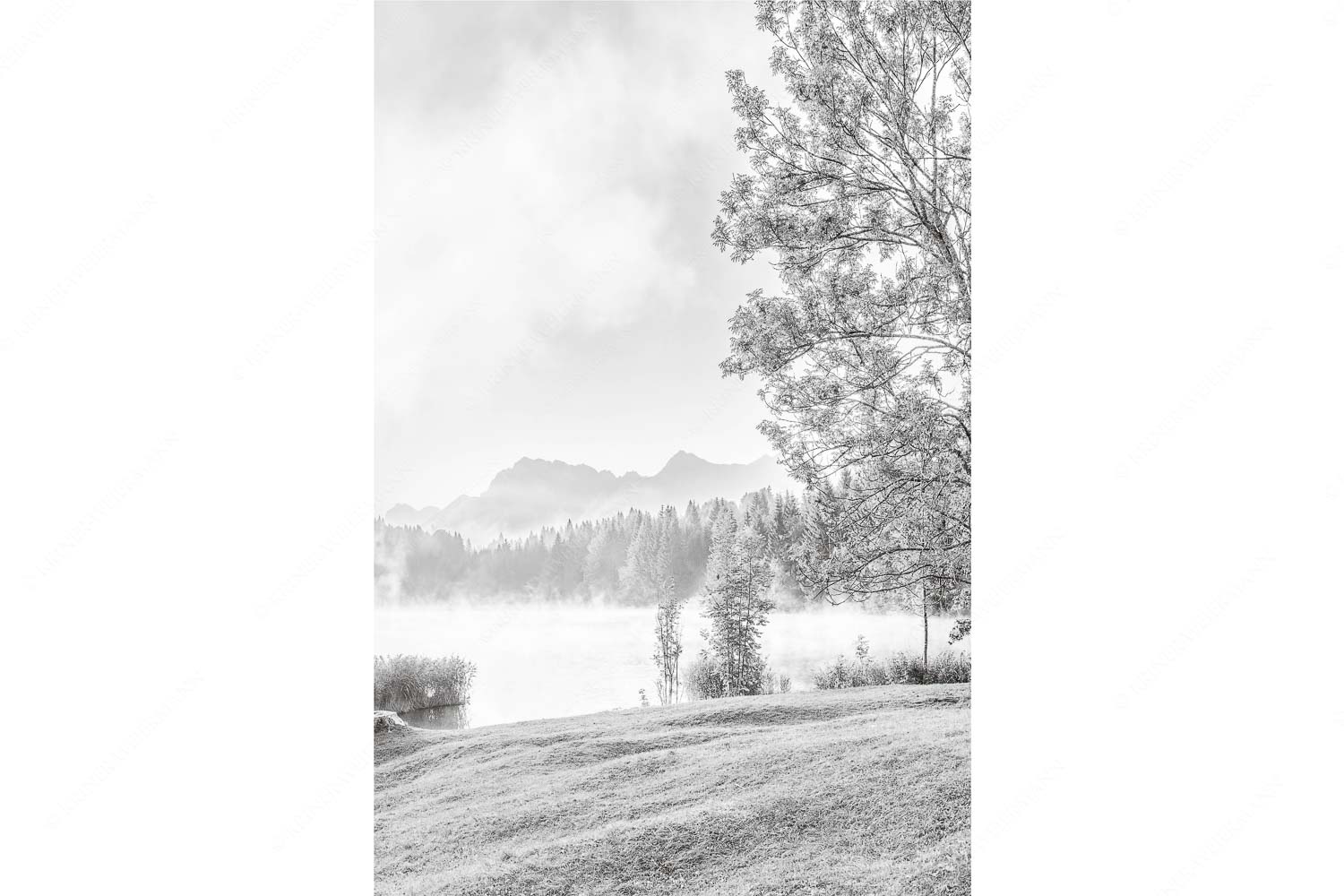 Morgenstimmung am Geroldsee mit Blick zum Karwendelgebirge