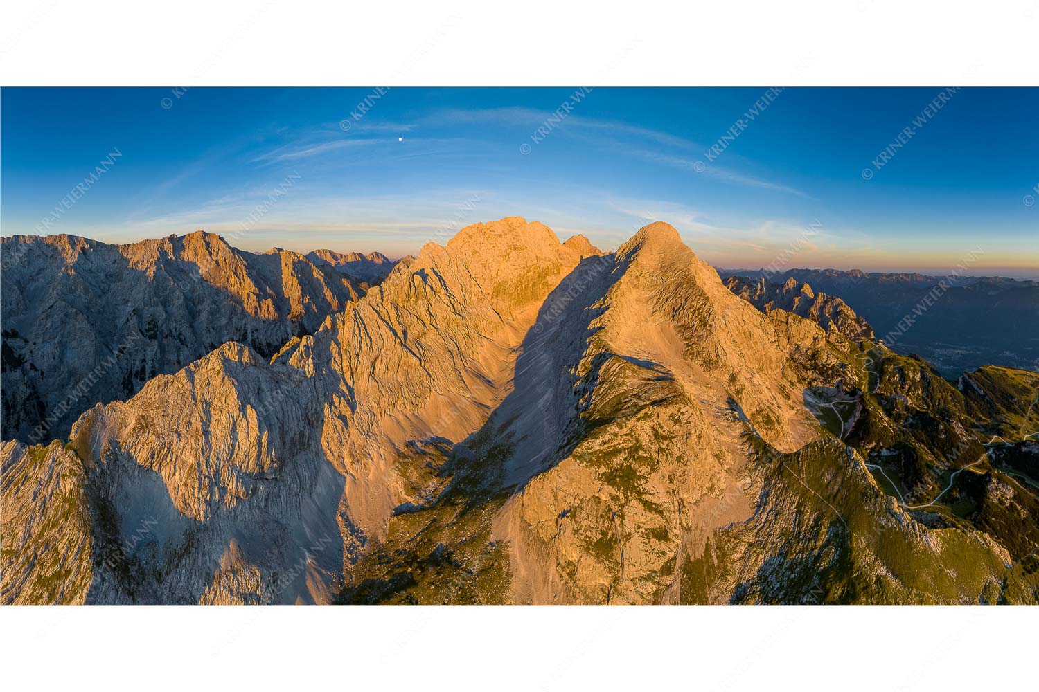 Gaifgrat – Seitenverhältnis 2:1 — Hohen Blassen und Alpspitze Blick ins Grieskar, Hohen Blassen und Alpspitze im Wettertsteingebirge
