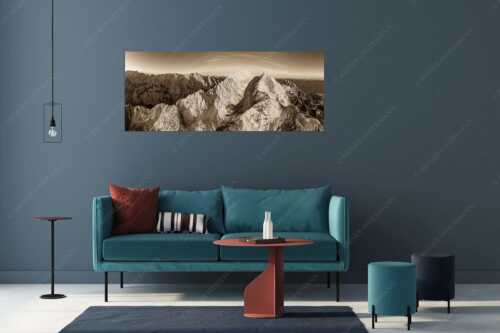 Blick ins Grieskar, Hohen Blassen und Alpspitze im Wettertsteingebirge - Gaifgrat - Größe ca. 175x70cm, Seitenverhältnis 2,5:1 - Hohen Blassen und Alpspitze - weitere Infos unter https://www.kriner-weiermann.de