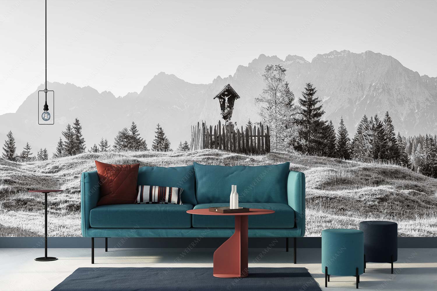 Göttlich – Größe ca. 400x200cm, Seitenverhältnis 2:1 — Feldkreuz in den Buckelwiesen mit Karwendel Wegkreuz mit Wörner, Tiefkarspitze und Westlicher Karwendelspitze - Göttlich - Größe ca. 400x200cm, Seitenverhältnis 2:1 - Feldkreuz in den Buckelwiesen mit Karwendel - weitere Infos unter https://www.kriner-weiermann.de