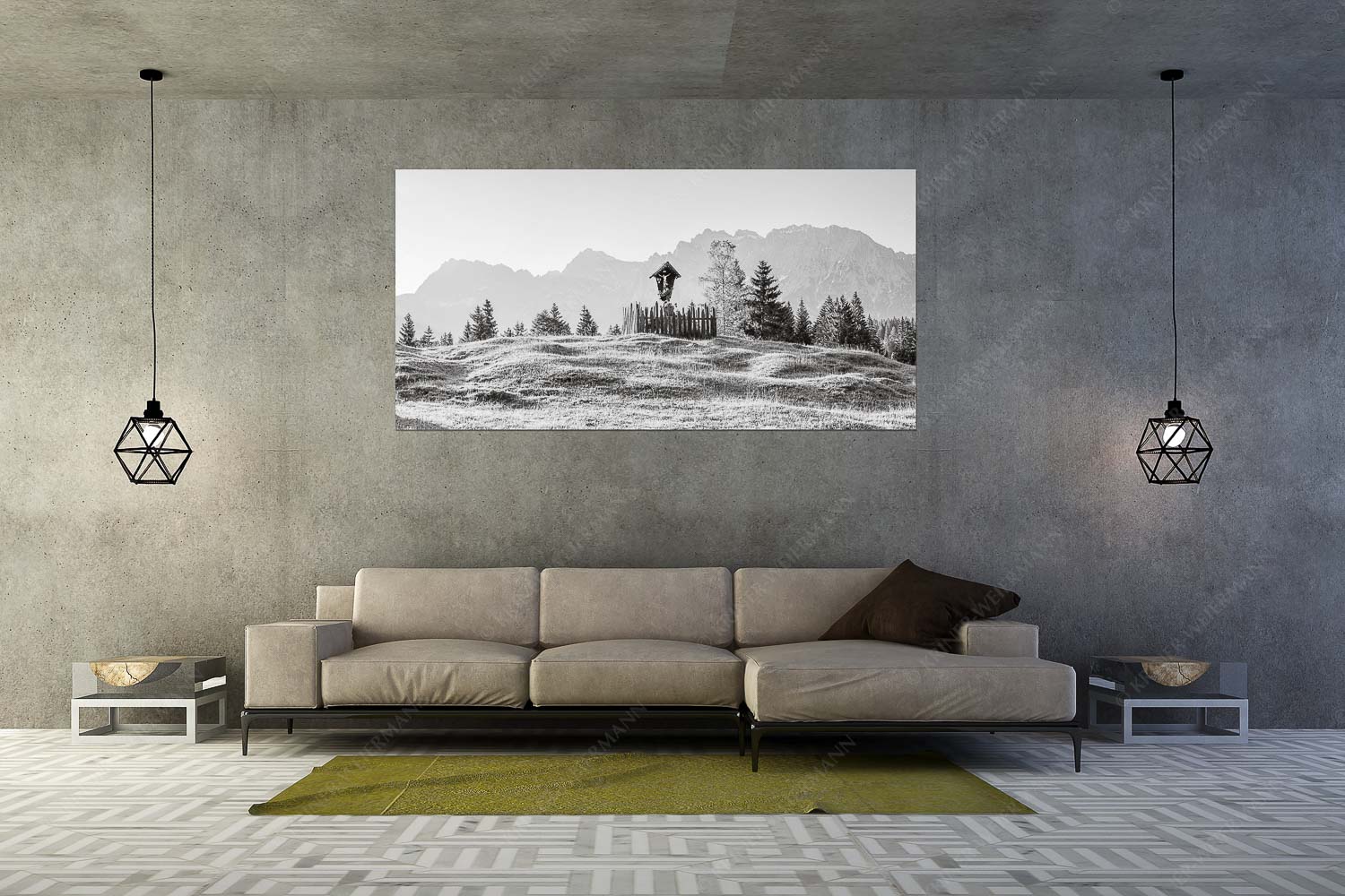 Göttlich – Größe ca. 200x100cm, Seitenverhältnis 2:1 — Feldkreuz in den Buckelwiesen mit Karwendel Wegkreuz mit Wörner, Tiefkarspitze und Westlicher Karwendelspitze - Göttlich - Größe ca. 200x100cm, Seitenverhältnis 2:1 - Feldkreuz in den Buckelwiesen mit Karwendel - weitere Infos unter https://www.kriner-weiermann.de