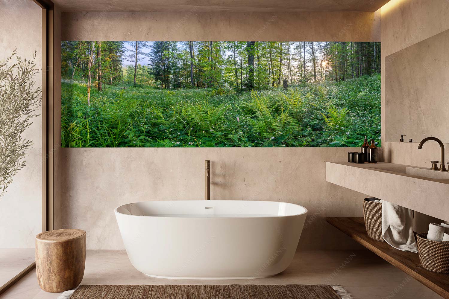 Grüner Teppich – Größe ca. 300x100cm, Seitenverhältnis 3:1 — Morgenstimmung am Barmsee Dichtes Grün im Frühlinng an den Uferregionen von Barmsee und Grubsee - Grüner Teppich - Größe ca. 300x100cm, Seitenverhältnis 3:1 - Morgenstimmung am Barmsee - weitere Infos unter https://www.kriner-weiermann.de