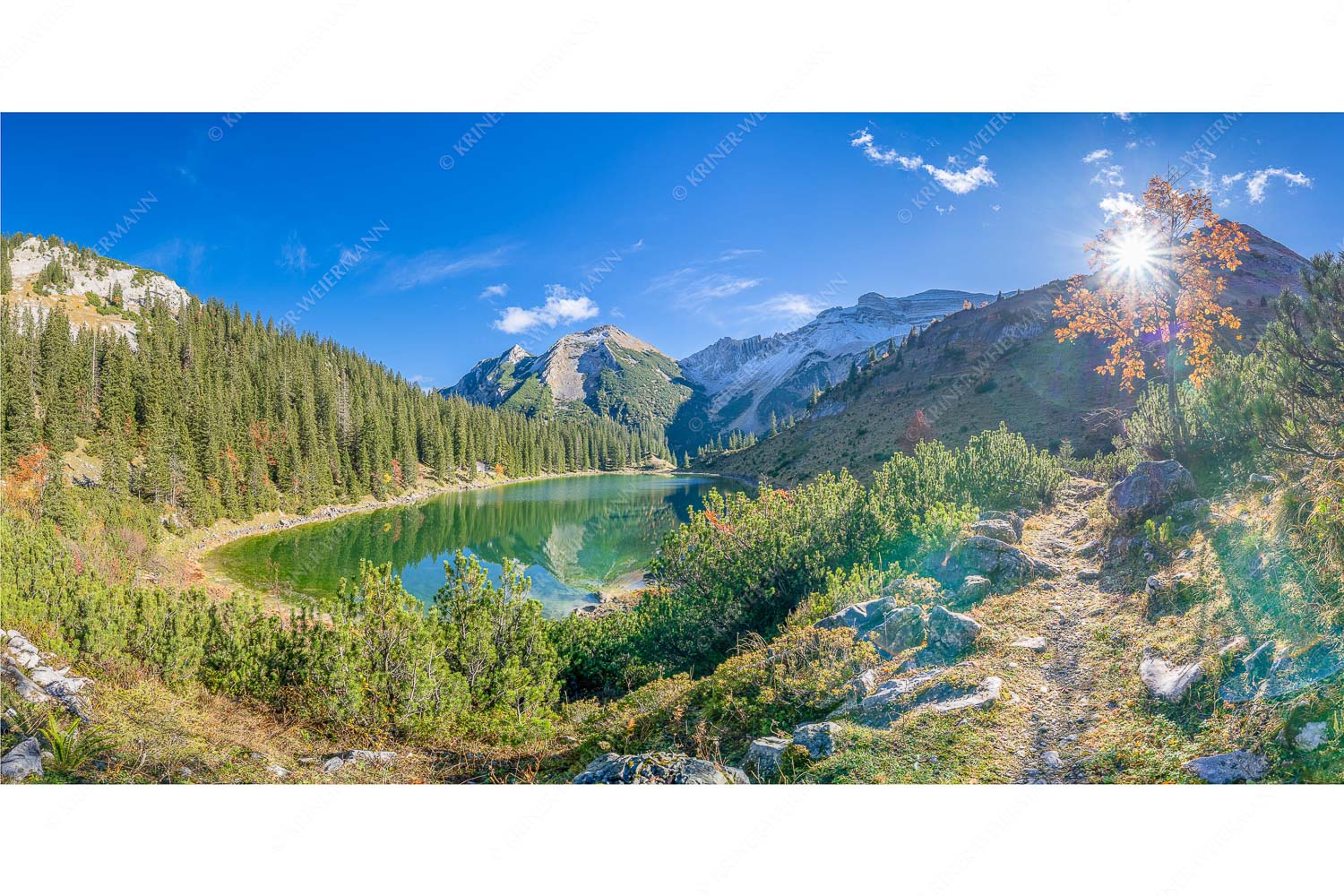 Bunt färben sich die Ebereschen im Herbst rund um den Soiernkessel