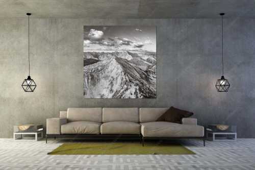 Blick über Krapfenkarspitze zur Soiernspitze im Soierngebirge - Hinterm Krapfenkar - Größe ca. 160x160cm, Seitenverhältnis 1: - Soiernspitze und Karwendel - weitere Infos unter https://www.kriner-weiermann.de