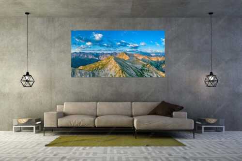 Blick über Krapfenkarspitze zur Soiernspitze im Soierngebirge - Hinterm Krapfenkar - Größe ca. 200x100cm, Seitenverhältnis 2: - Soiernspitze und Karwendel - weitere Infos unter https://www.kriner-weiermann.de