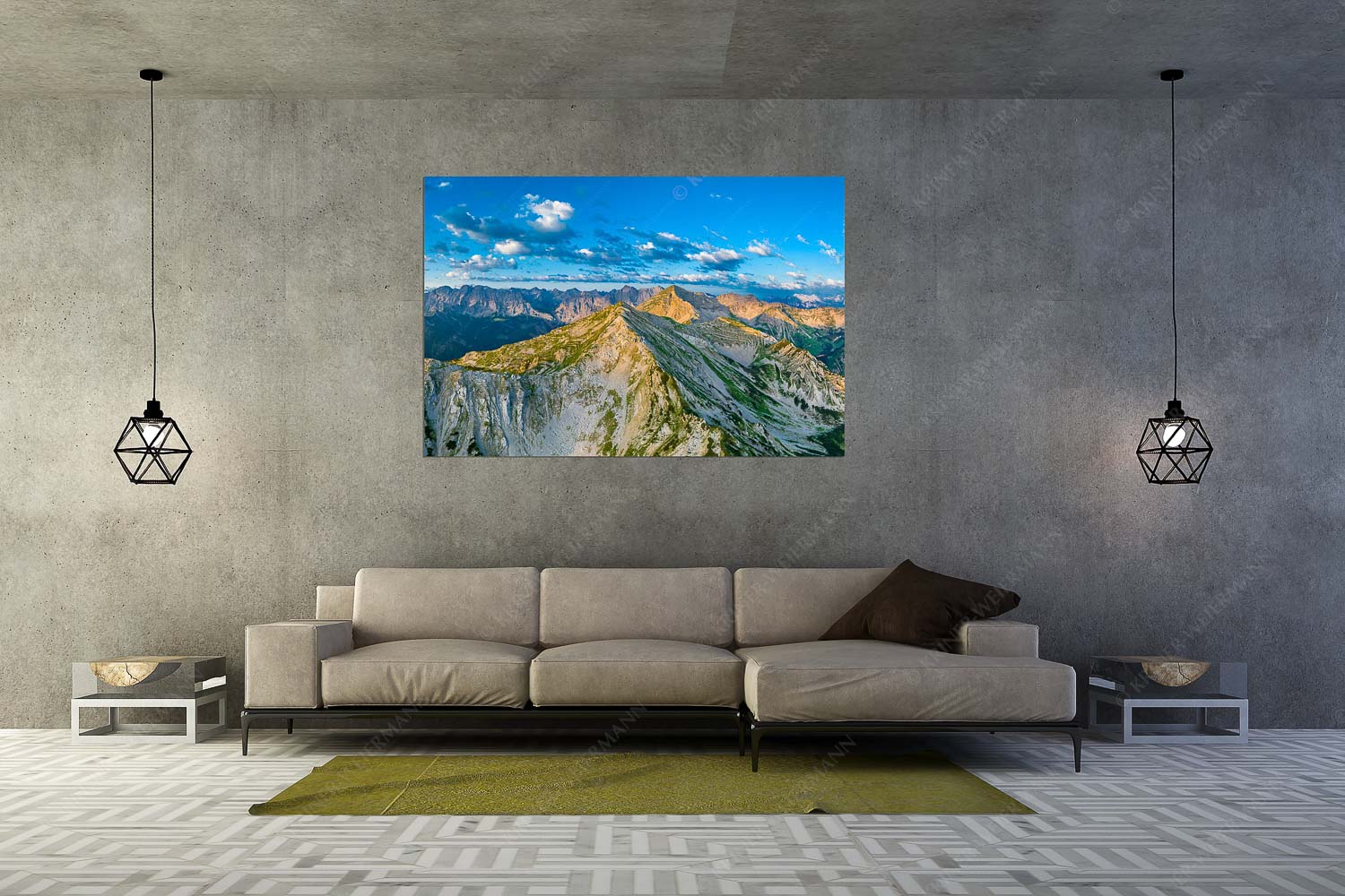 Hinterm Krapfenkar – Größe ca. 180x120cm, Seitenverhältnis 3: — Soiernspitze und Karwendel Blick über Krapfenkarspitze zur Soiernspitze im Soierngebirge - Hinterm Krapfenkar - Größe ca. 180x120cm, Seitenverhältnis 3: - Soiernspitze und Karwendel - weitere Infos unter https://www.kriner-weiermann.de