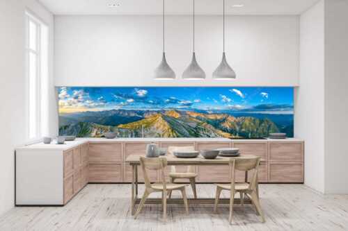 Blick über Krapfenkarspitze zur Soiernspitze im Soierngebirge - Hinterm Krapfenkar - Größe ca. 400x100cm, Seitenverhältnis 4: - Soiernspitze und Karwendel - weitere Infos unter https://www.kriner-weiermann.de