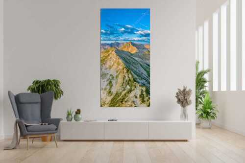 Blick über Krapfenkarspitze zur Soiernspitze im Soierngebirge - Hinterm Krapfenkar - Größe ca. 90x180cm, Seitenverhältnis 1:2 - Soiernspitze und Karwendel - weitere Infos unter https://www.kriner-weiermann.de