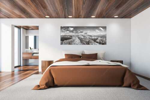 Blick über Krapfenkarspitze zur Soiernspitze im Soierngebirge - Hinterm Krapfenkar - Größe ca. 200x80cm, Seitenverhältnis 2,5:1 - Soiernspitze und Karwendel - weitere Infos unter https://www.kriner-weiermann.de