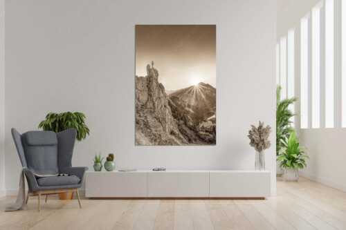 Spitzenerlebnis beim Sonnenaufgang im Soierngebirge - Ich sehe was du nicht siehst - Größe ca. 120x180cm, Seitenverhältnis 2:3 - Klettern im Karwendel - weitere Infos unter https://www.kriner-weiermann.de