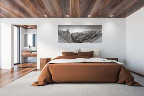 Spitzenerlebnis beim Sonnenaufgang im Soierngebirge - Ich sehe was du nicht siehst - Größe ca. 200x80cm, Seitenverhältnis 2,5:1 - Klettern im Karwendel - weitere Infos unter https://www.kriner-weiermann.de