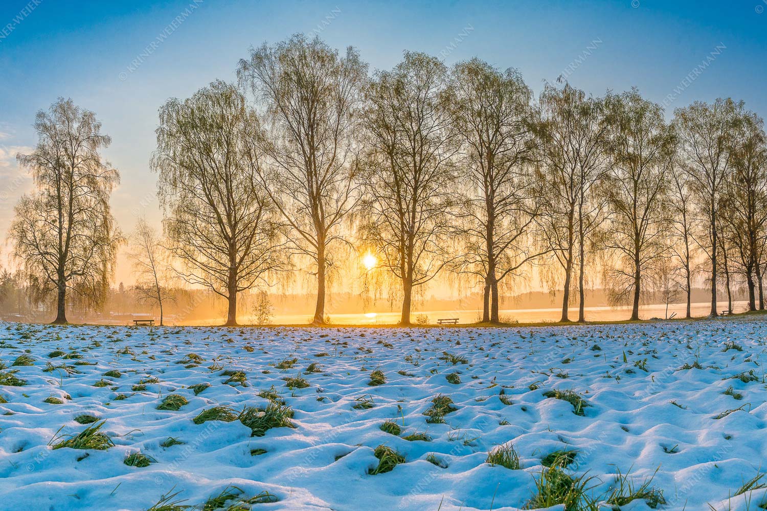 In der Früh – Seitenverhältnis 3:2 — Uffing am Staffelsee Blick über den Staffelsee in Uffing in den Sonnenaufgang