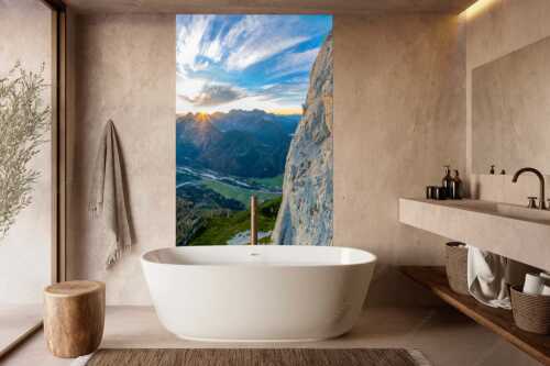 Vroni Kammermeier in der Route -die Kür- an der Gerber Südwand im Karwendel - In der Kür - Größe ca. 160x240cm, Seitenverhältnis 2:3 - Klettern Gerbersüdwand im Karwendel - weitere Infos unter https://www.kriner-weiermann.de