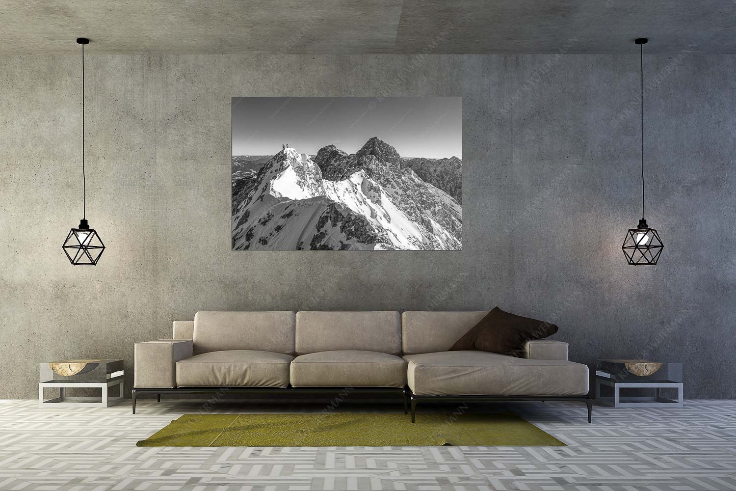 Jubigrat Winter – Größe ca. 180x120cm, Seitenverhältnis 3:2 — Zwischen Alpspitze und Zugspitze Mühsam gestaltet sich die Kletterei auf dem Jubiläusgrat im Winter - Jubigrat Winter - Größe ca. 180x120cm, Seitenverhältnis 3:2 - Zwischen Alpspitze und Zugspitze - weitere Infos unter https://www.kriner-weiermann.de