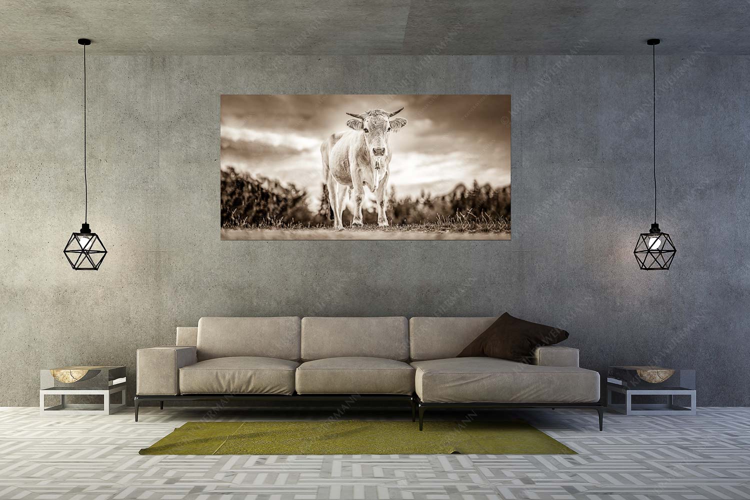 Junger Werdenfelser – Größe ca. 200x100cm, Seitenverhältnis 2:1 — Murnau Werdenfelser Rind Junges Murnau Werdenfelser Rind auf der Sommerweide bei Krün - Junger Werdenfelser - Größe ca. 200x100cm, Seitenverhältnis 2:1 - Murnau Werdenfelser Rind - weitere Infos unter https://www.kriner-weiermann.de