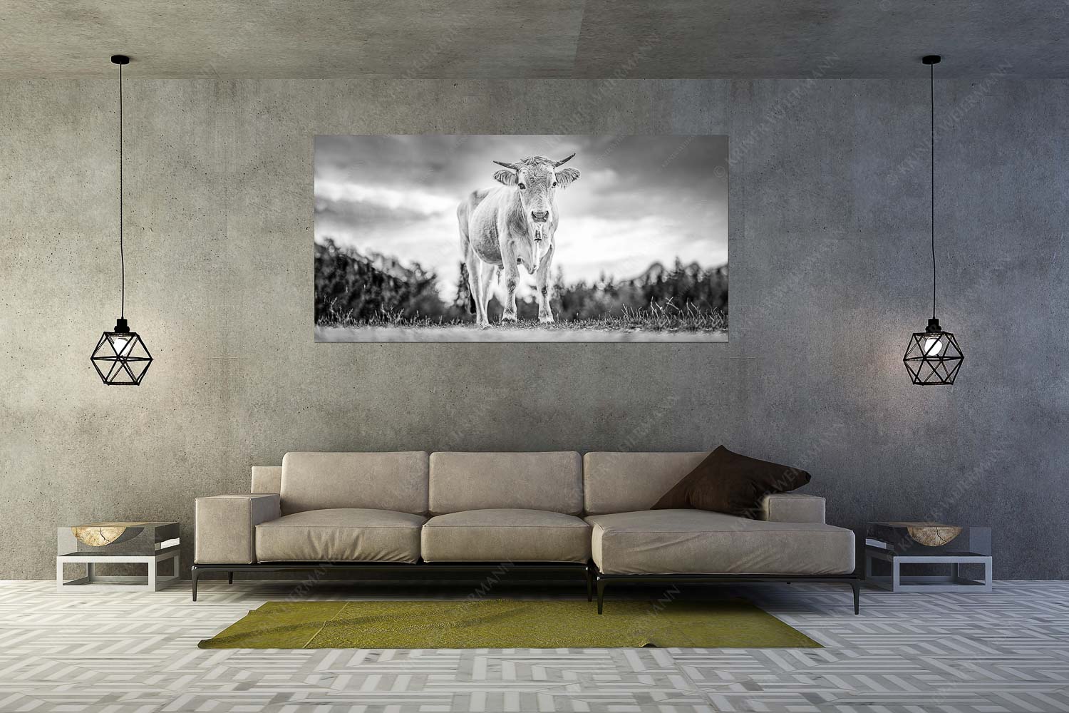 Junger Werdenfelser – Größe ca. 200x100cm, Seitenverhältnis 2:1 — Murnau Werdenfelser Rind Junges Murnau Werdenfelser Rind auf der Sommerweide bei Krün - Junger Werdenfelser - Größe ca. 200x100cm, Seitenverhältnis 2:1 - Murnau Werdenfelser Rind - weitere Infos unter https://www.kriner-weiermann.de