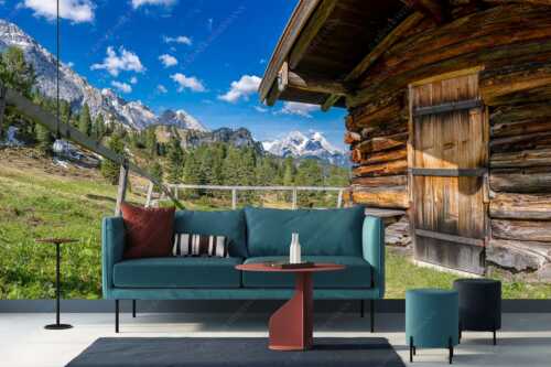 Vom Schachen bis zum Gamsanger gibt es auf der Wetterstein-Nordseite einiges zu entdecken - Kämialm - Größe ca. 400x200cm, Seitenverhältnis 2:1 - Almhütte im Wettersteingebirge - weitere Infos unter https://www.kriner-weiermann.de
