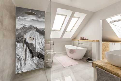 Speckkar und Lafatscher am Halleranger bei erstem Licht nach Gewitter - Karwendel Dome - Größe ca. 110x220cm, Seitenverhältnis 1:2 - Lafatscher im Karwendel - weitere Infos unter https://www.kriner-weiermann.de