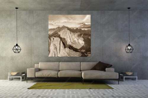 Speckkar und Lafatscher am Halleranger bei erstem Licht nach Gewitter - Karwendel Dome - Größe ca. 160x160cm, Seitenverhältnis 1:1 - Lafatscher im Karwendel - weitere Infos unter https://www.kriner-weiermann.de