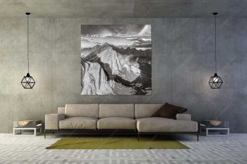 Speckkar und Lafatscher am Halleranger bei erstem Licht nach Gewitter - Karwendel Dome - Größe ca. 160x160cm, Seitenverhältnis 1:1 - Lafatscher im Karwendel - weitere Infos unter https://www.kriner-weiermann.de