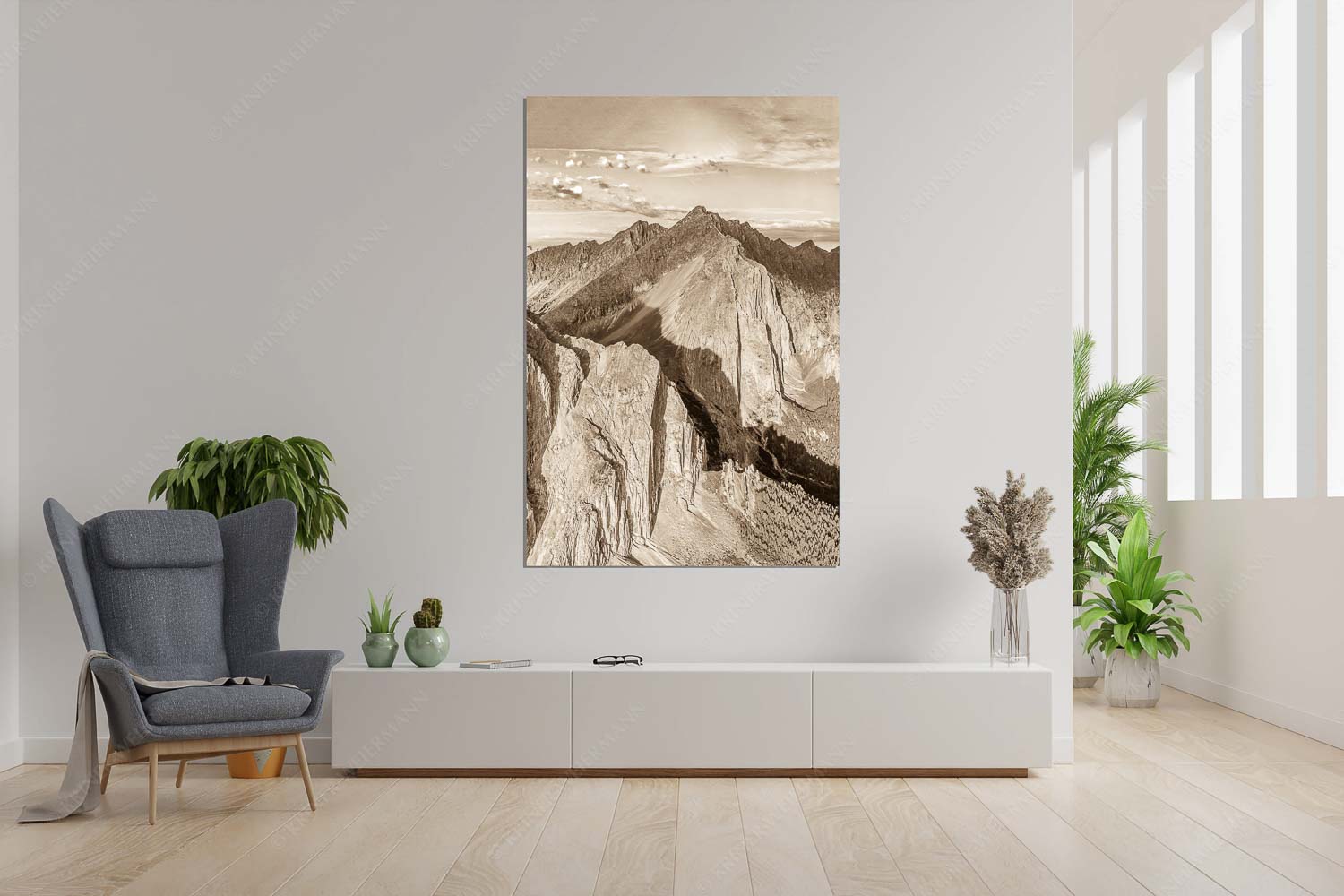 Karwendel Dome – Größe ca. 120x180cm, Seitenverhältnis 2:3 — Lafatscher im Karwendel Speckkar und Lafatscher am Halleranger bei erstem Licht nach Gewitter - Karwendel Dome - Größe ca. 120x180cm, Seitenverhältnis 2:3 - Lafatscher im Karwendel - weitere Infos unter https://www.kriner-weiermann.de