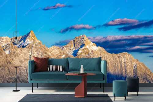 Kaltwasserkar-, und Birkkarspitze im Karwendel angezuckert Anfang August - Karwendelgrößen - Größe ca. 400x200cm, Seitenverhältnis 2:1 - Kaltwasserkarspitze und Birkkarspitze - weitere Infos unter https://www.kriner-weiermann.de