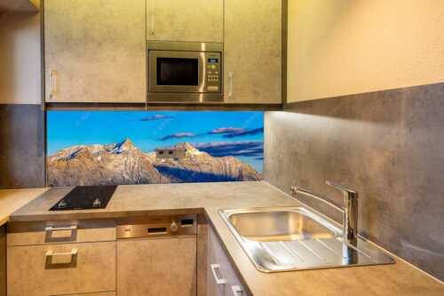 Kaltwasserkar-, und Birkkarspitze im Karwendel angezuckert Anfang August - Karwendelgrößen - Größe ca. 150x60cm, Seitenverhältnis 2,5: - Kaltwasserkarspitze und Birkkarspitze - weitere Infos unter https://www.kriner-weiermann.de