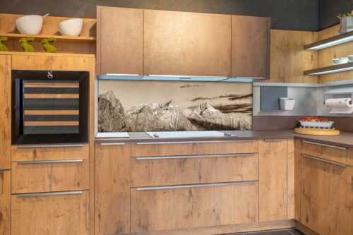 Kaltwasserkar-, und Birkkarspitze im Karwendel angezuckert Anfang August - Karwendelgrößen - Größe ca. 180x60cm, Seitenverhältnis 3:1 - Kaltwasserkarspitze und Birkkarspitze - weitere Infos unter https://www.kriner-weiermann.de
