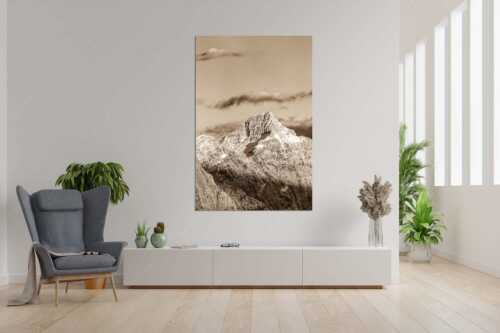 Kaltwasserkar-, und Birkkarspitze im Karwendel angezuckert Anfang August - Karwendelgrößen - Größe ca. 120x180cm, Seitenverhältnis 2:3 - Kaltwasserkarspitze und Birkkarspitze - weitere Infos unter https://www.kriner-weiermann.de