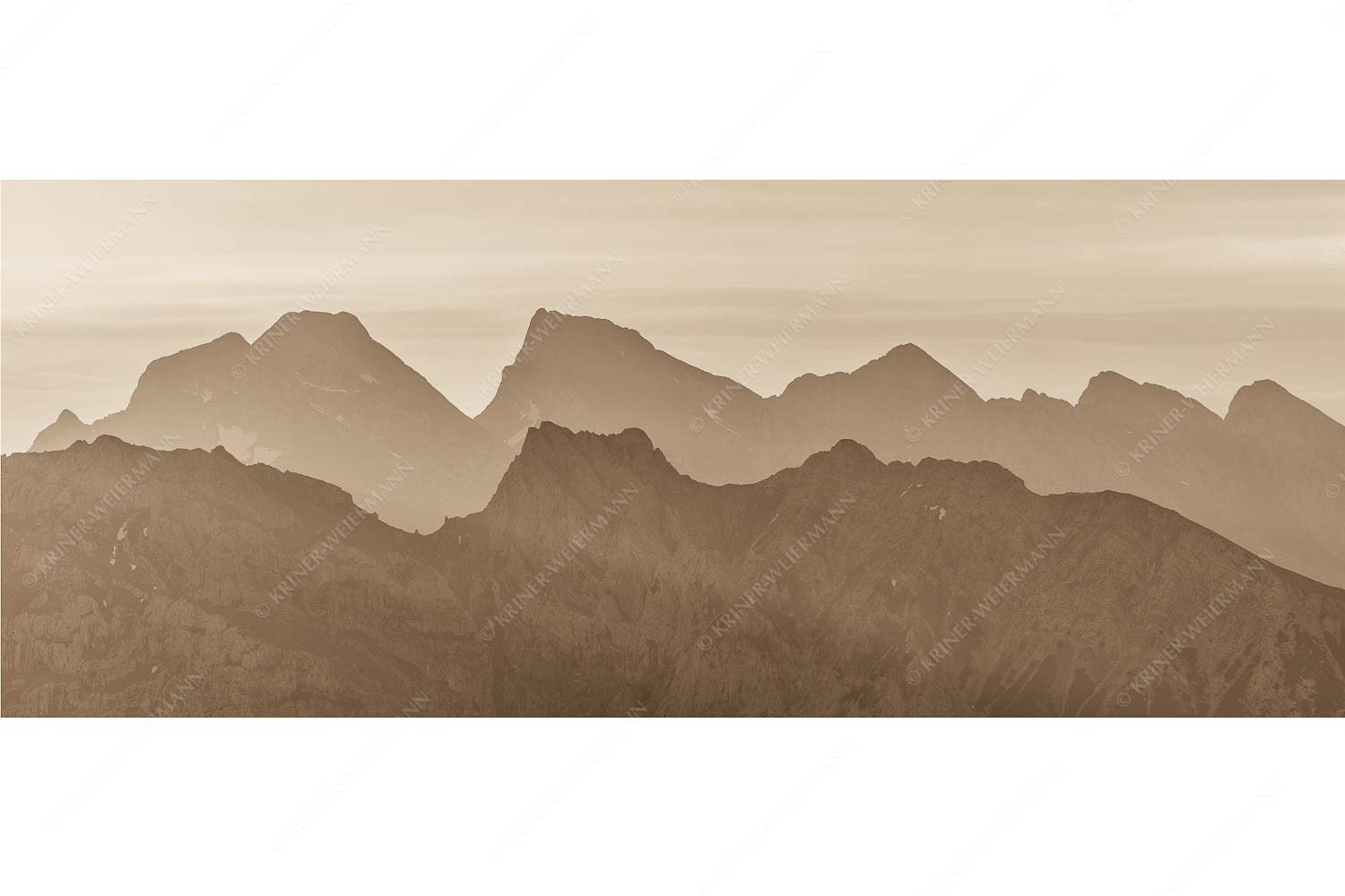 Karwendelseite – Seitenverhältnis 2,5:1 — Karwendelgipfel Sonnenaufgang Blick auf das westliche Karwendel bei Sonnenaufgang