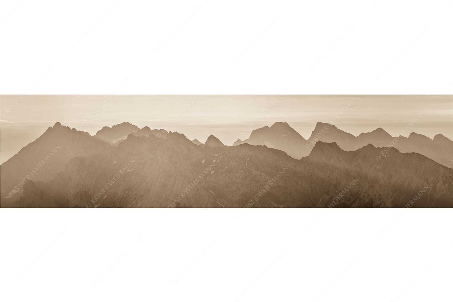 Karwendelseite – Seitenverhältnis 4:1 — Karwendelgipfel Sonnenaufgang Blick auf das westliche Karwendel bei Sonnenaufgang