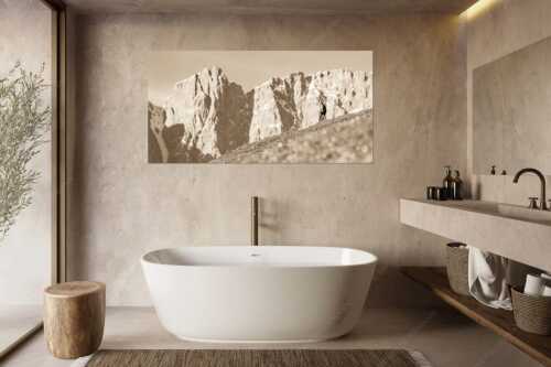 Gams auf Frühlingswiese mit Dreizinkenspitze im Karwendelgebirge - Kimmbebba - Größe ca. 180x90cm, Seitenverhältnis 2:1 - Gams im Karwendel - weitere Infos unter https://www.kriner-weiermann.de