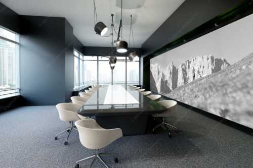 Gams auf Frühlingswiese mit Dreizinkenspitze im Karwendelgebirge - Kimmbebba - Größe ca. 600x200cm, Seitenverhältnis 3:1 - Gams im Karwendel - weitere Infos unter https://www.kriner-weiermann.de