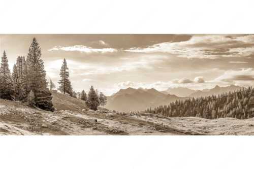 Bergschafe mit Blick von der Kuhalm zum Soierngebirge - Kuhalmschaflan - Seitenverhältnis 2,5:1 - Schafe auf der Kuhalm im Estergebirge - weitere Infos unter https://www.kriner-weiermann.de