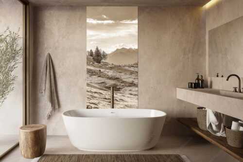 Bergschafe mit Blick von der Kuhalm zum Soierngebirge - Kuhalmschaflan - Größe ca. 100x200cm, Seitenverhältnis 1:2 - Schafe auf der Kuhalm im Estergebirge - weitere Infos unter https://www.kriner-weiermann.de