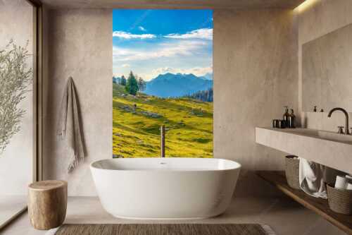 Bergschafe mit Blick von der Kuhalm zum Soierngebirge - Kuhalmschaflan - Größe ca. 160x240cm, Seitenverhältnis 2:3 - Schafe auf der Kuhalm im Estergebirge - weitere Infos unter https://www.kriner-weiermann.de