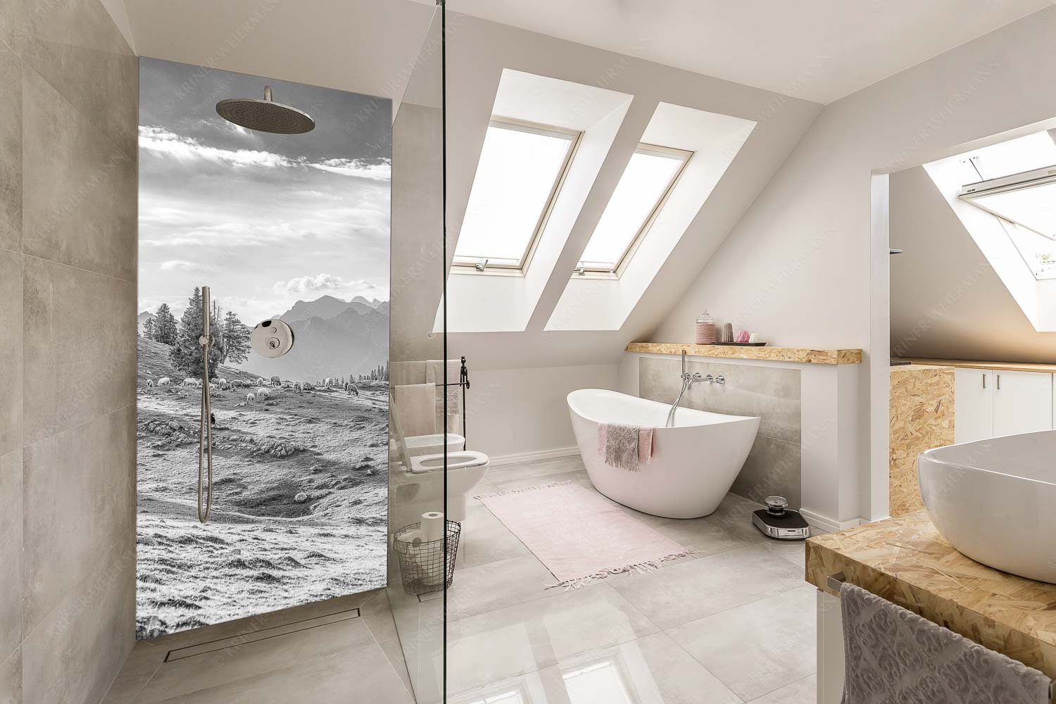 Kuhalmschaflan – Größe ca. 110x220cm, Seitenverhältnis 1:2 — Schafe auf der Kuhalm im Estergebirge Bergschafe mit Blick von der Kuhalm zum Soierngebirge - Kuhalmschaflan - Größe ca. 110x220cm, Seitenverhältnis 1:2 - Schafe auf der Kuhalm im Estergebirge - weitere Infos unter https://www.kriner-weiermann.de