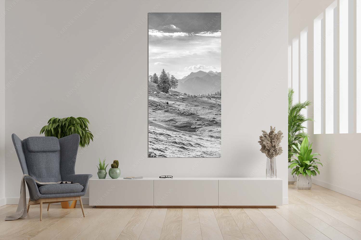 Kuhalmschaflan – Größe ca. 90x180cm, Seitenverhältnis 1:2 — Schafe auf der Kuhalm im Estergebirge Bergschafe mit Blick von der Kuhalm zum Soierngebirge - Kuhalmschaflan - Größe ca. 90x180cm, Seitenverhältnis 1:2 - Schafe auf der Kuhalm im Estergebirge - weitere Infos unter https://www.kriner-weiermann.de