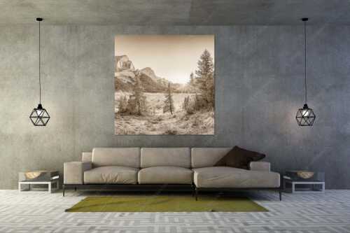 Blick zur Speckkarspitze und über den Halleranger im Karwendelgebirge - Letztes Licht am Anger - Größe ca. 160x160cm, Seitenverhältnis 1:1 - Halleranger mit Speckkarspitze im Karwendel - weitere Infos unter https://www.kriner-weiermann.de