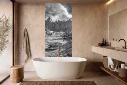 Blick über die Ladizalm zur Lalidererspitze im Karwendelgebirge - Malerisches Karwendel - Größe ca. 100x200cm, Seitenverhältnis 1:2 - Ladizalm im Karwendel - weitere Infos unter https://www.kriner-weiermann.de