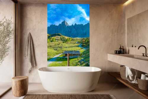 Blick über die Ladizalm zur Lalidererspitze im Karwendelgebirge - Malerisches Karwendel - Größe ca. 160x240cm, Seitenverhältnis 2:3 - Ladizalm im Karwendel - weitere Infos unter https://www.kriner-weiermann.de