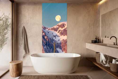 Monduntergang an der Hohen Munde in den Mieminger Bergen - Mond und Munde - Größe ca. 100x200cm, Seitenverhältnis 1:2 - Hohe Munde Vollmond - weitere Infos unter https://www.kriner-weiermann.de