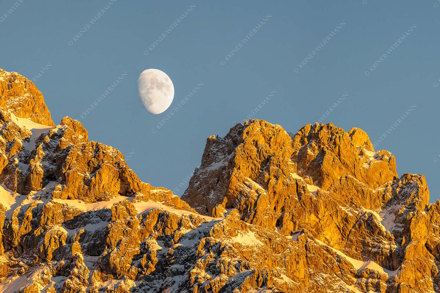 Mondaufgang an der Sulzleklammspitze im Karwendelgebirge